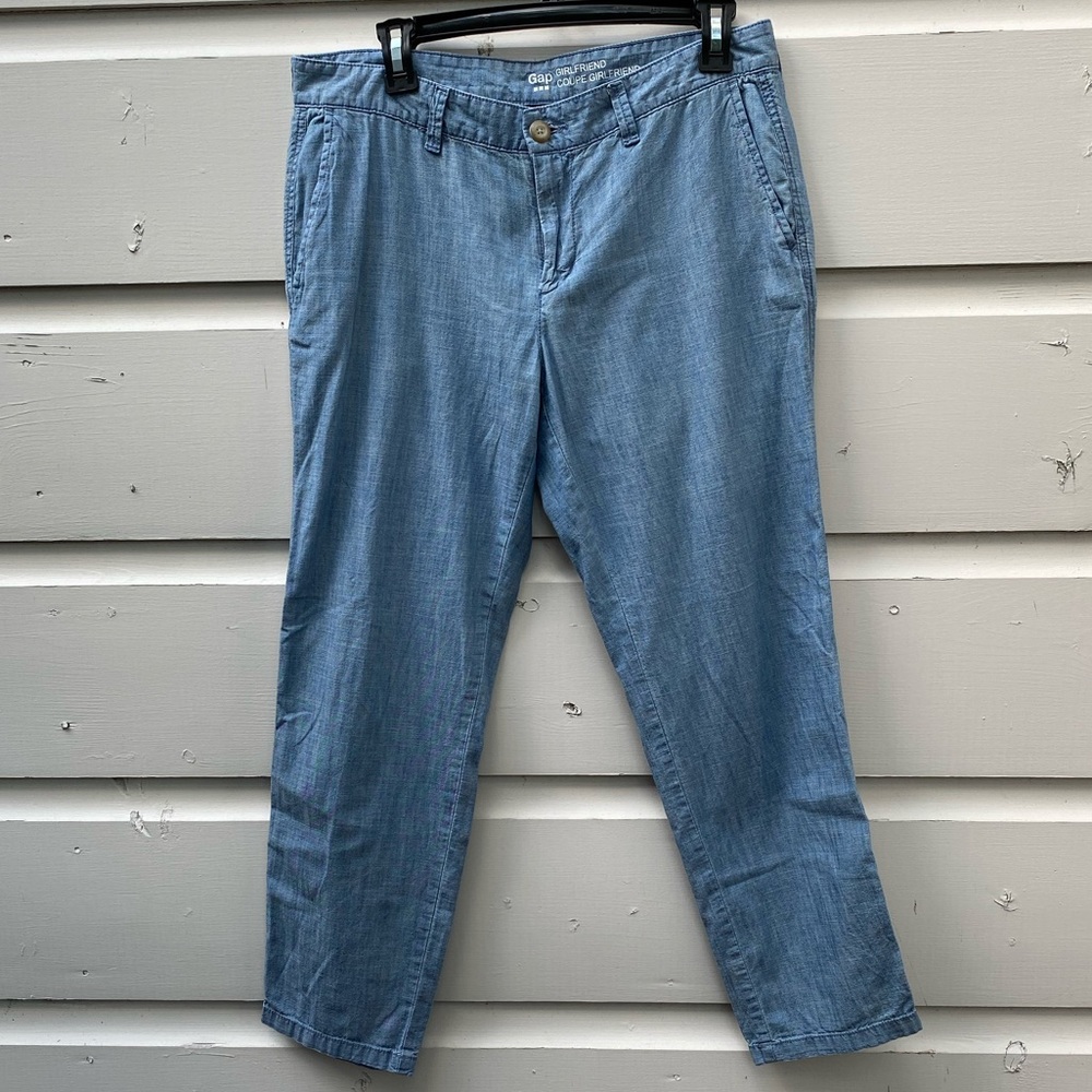 Cropped Gap Girlfriend Chambray pants - 6/28